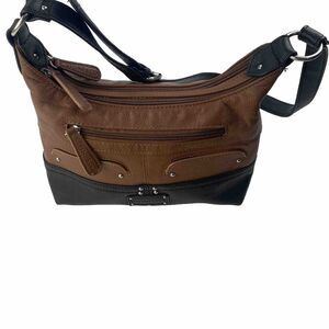 Stone & Co Women's Brown Hand Bag Purse Pre Owned Zipper Pockets